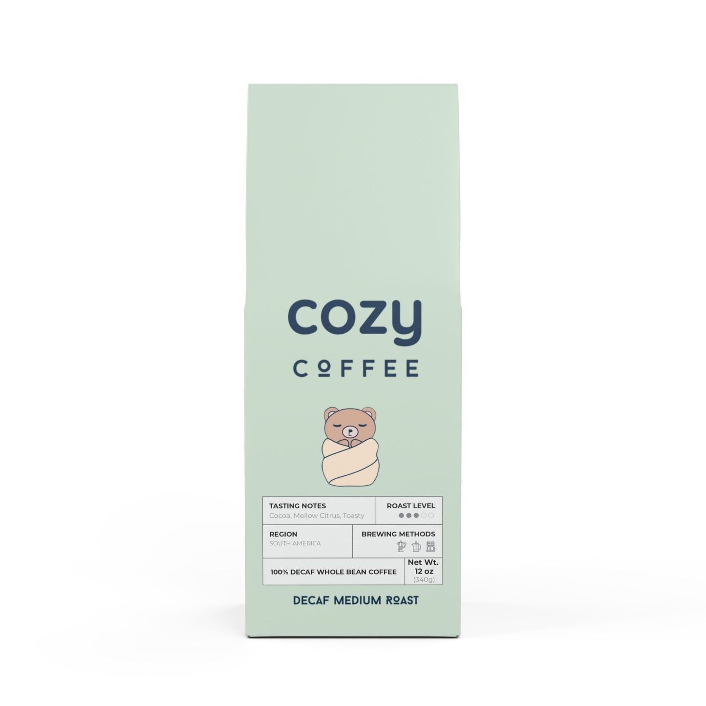Cozy Coffee- Trapper Peak Decaf Coffee Blend (Medium Roast)