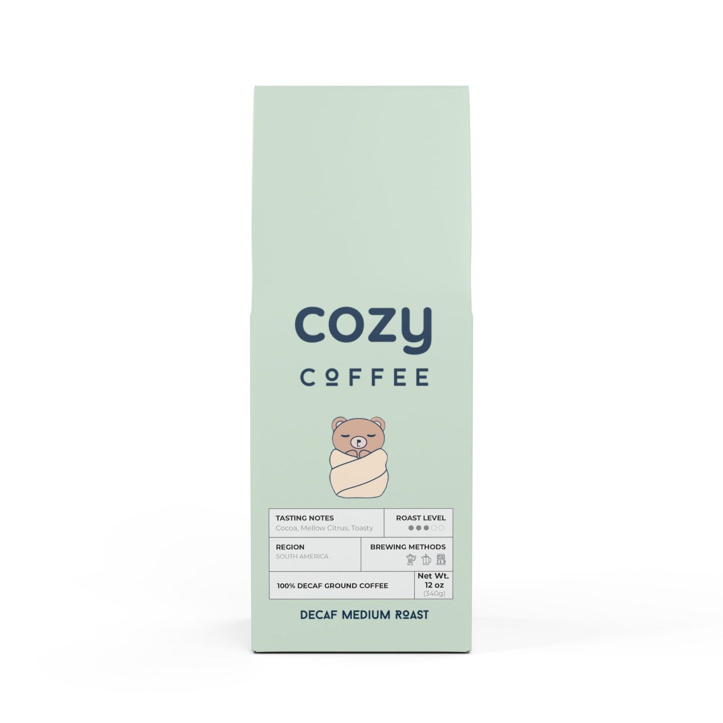 Cozy Coffee- Trapper Peak Decaf Coffee Blend (Medium Roast)