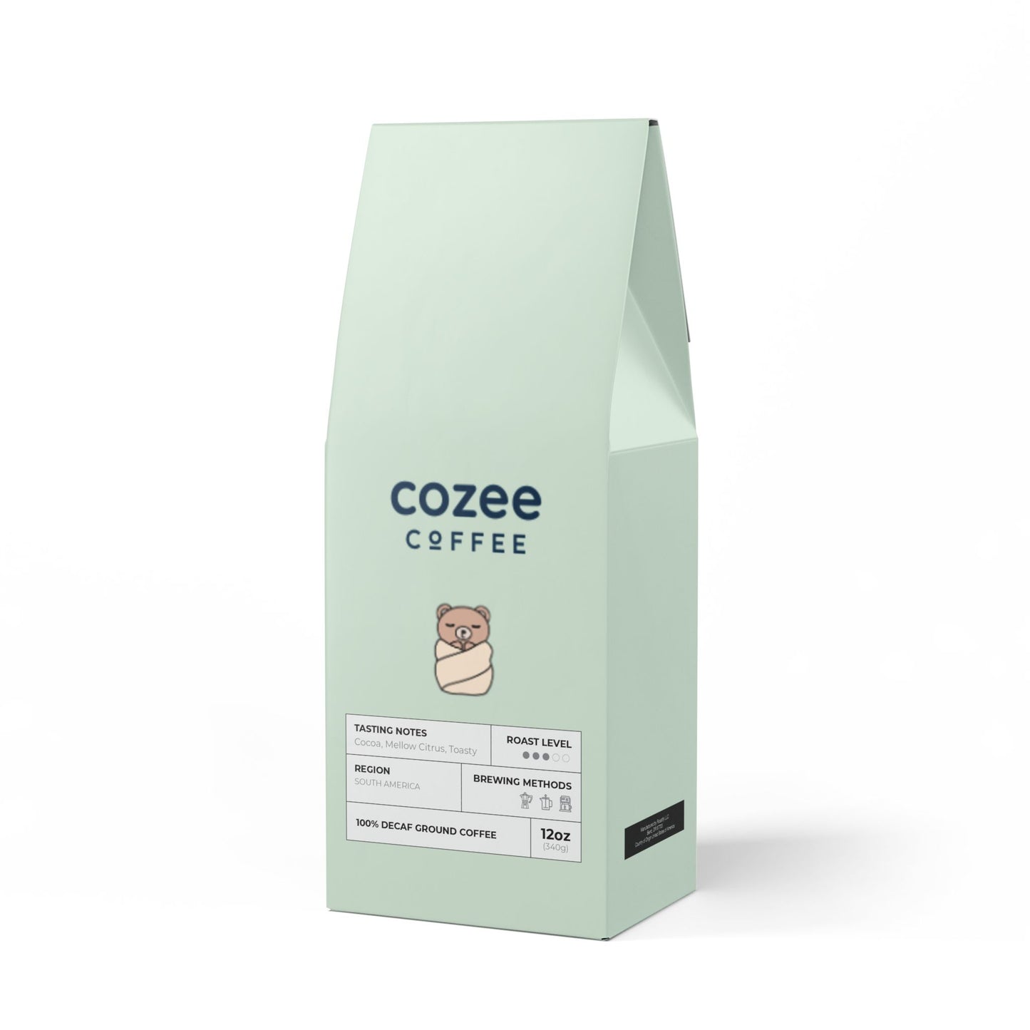 Cozee Coffee- Trapper Peak Decaf Coffee Blend (Medium Roast)